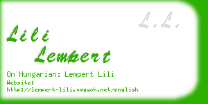 lili lempert business card